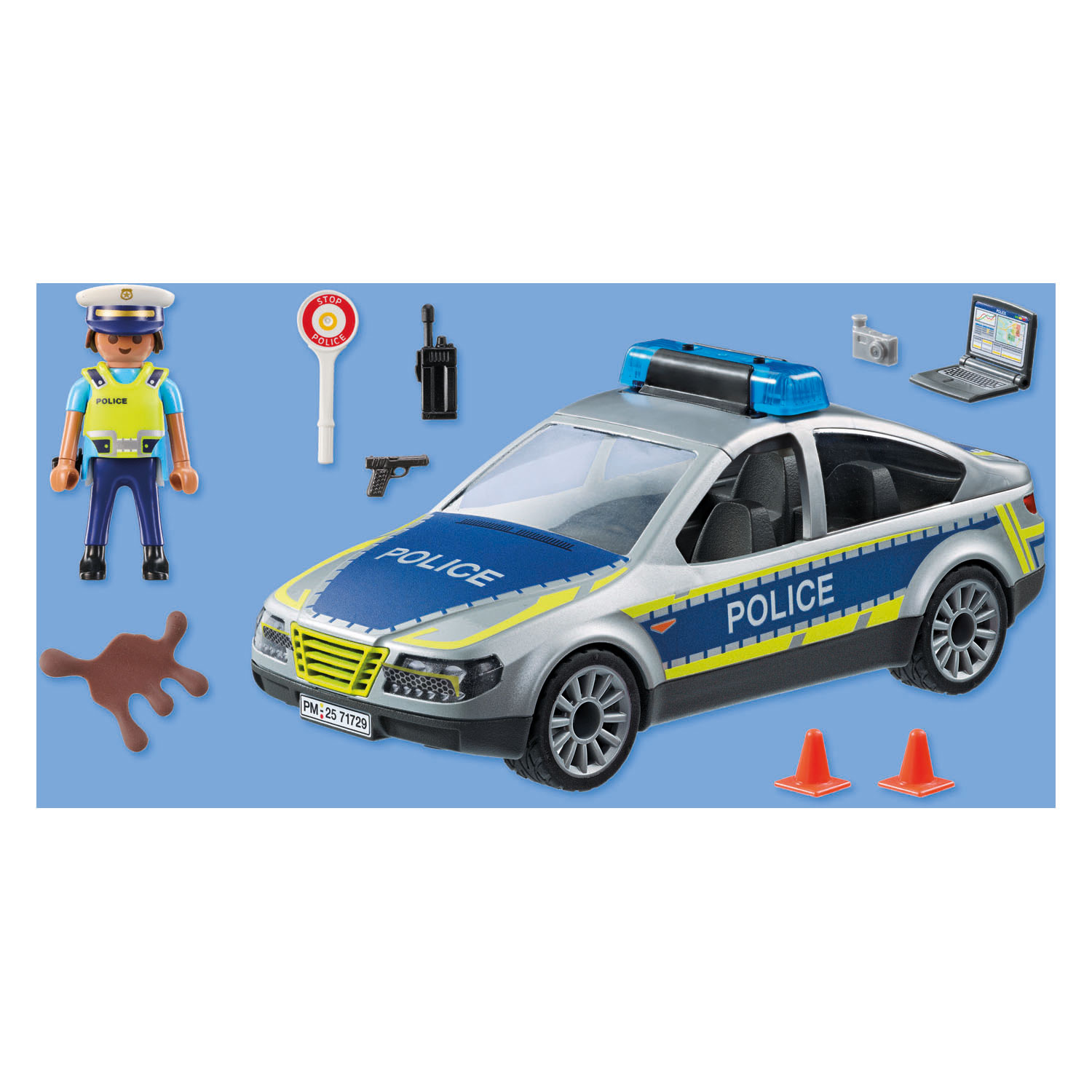Voiture de patrouille de police Playmobil Action Heroes, 24 pièces - 71729