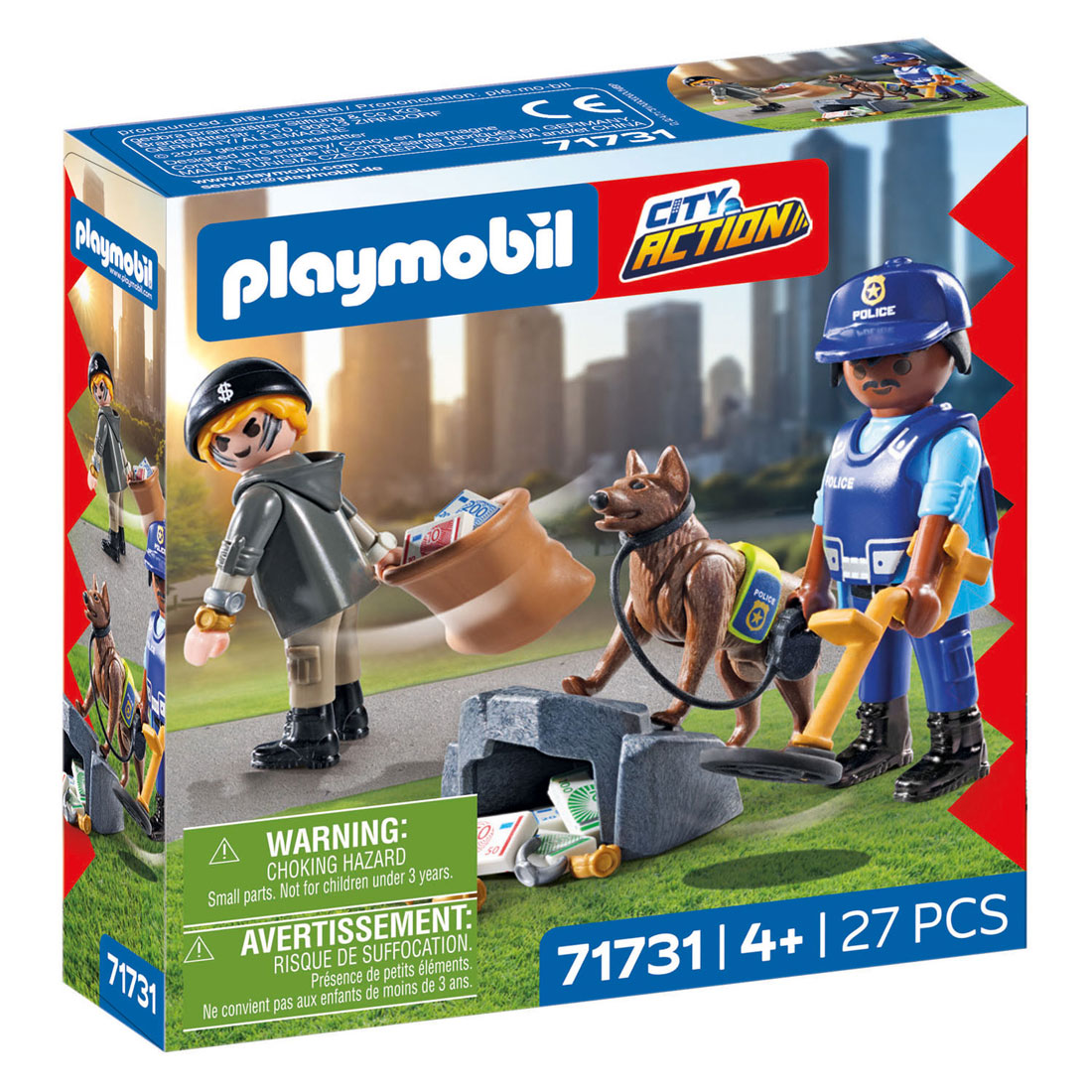 Playmobil Action Heroes Chien policier avec voleur - 71731