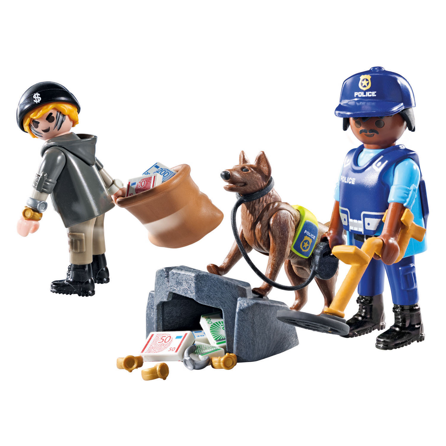 Playmobil Action Heroes Chien policier avec voleur - 71731