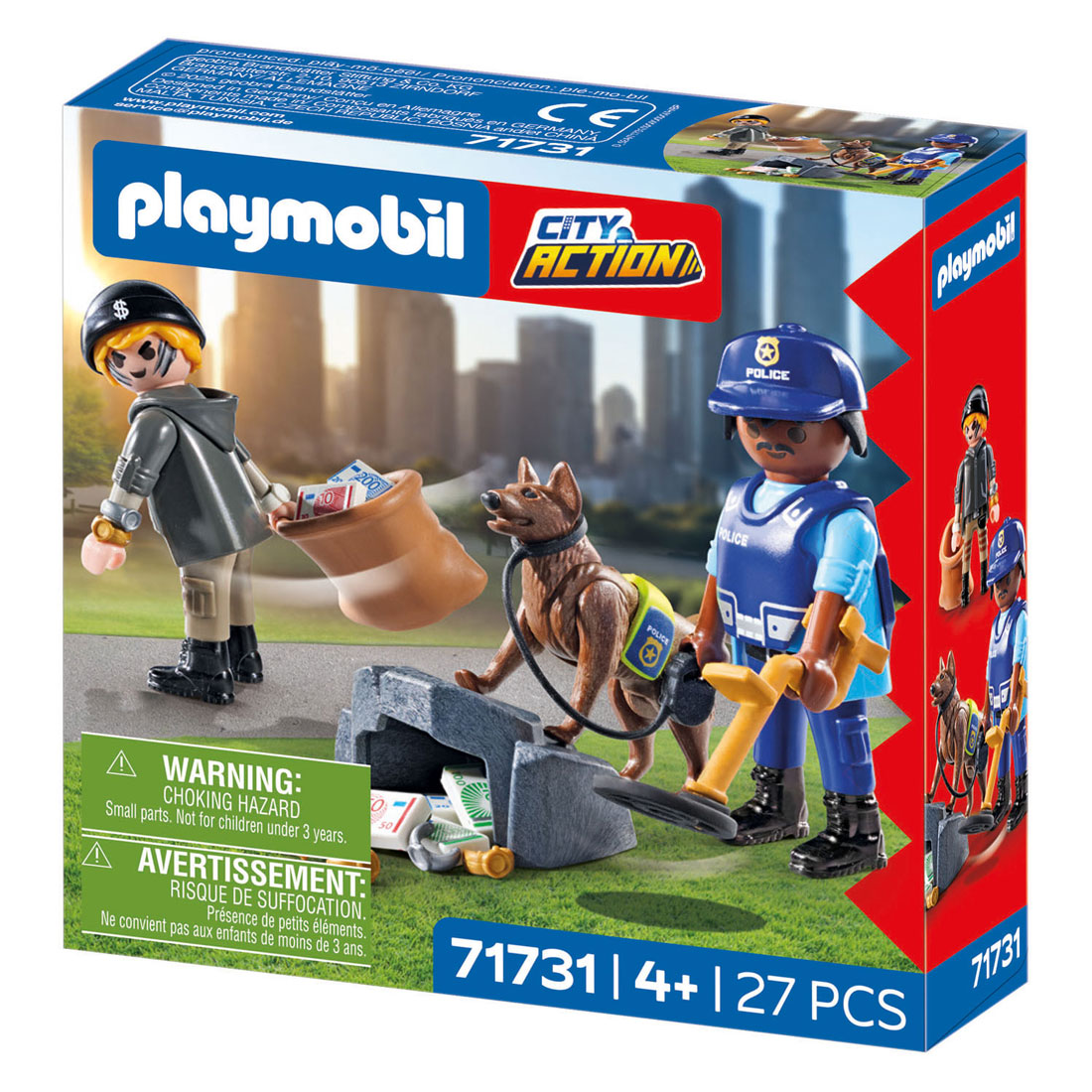 Playmobil Action Heroes Chien policier avec voleur - 71731