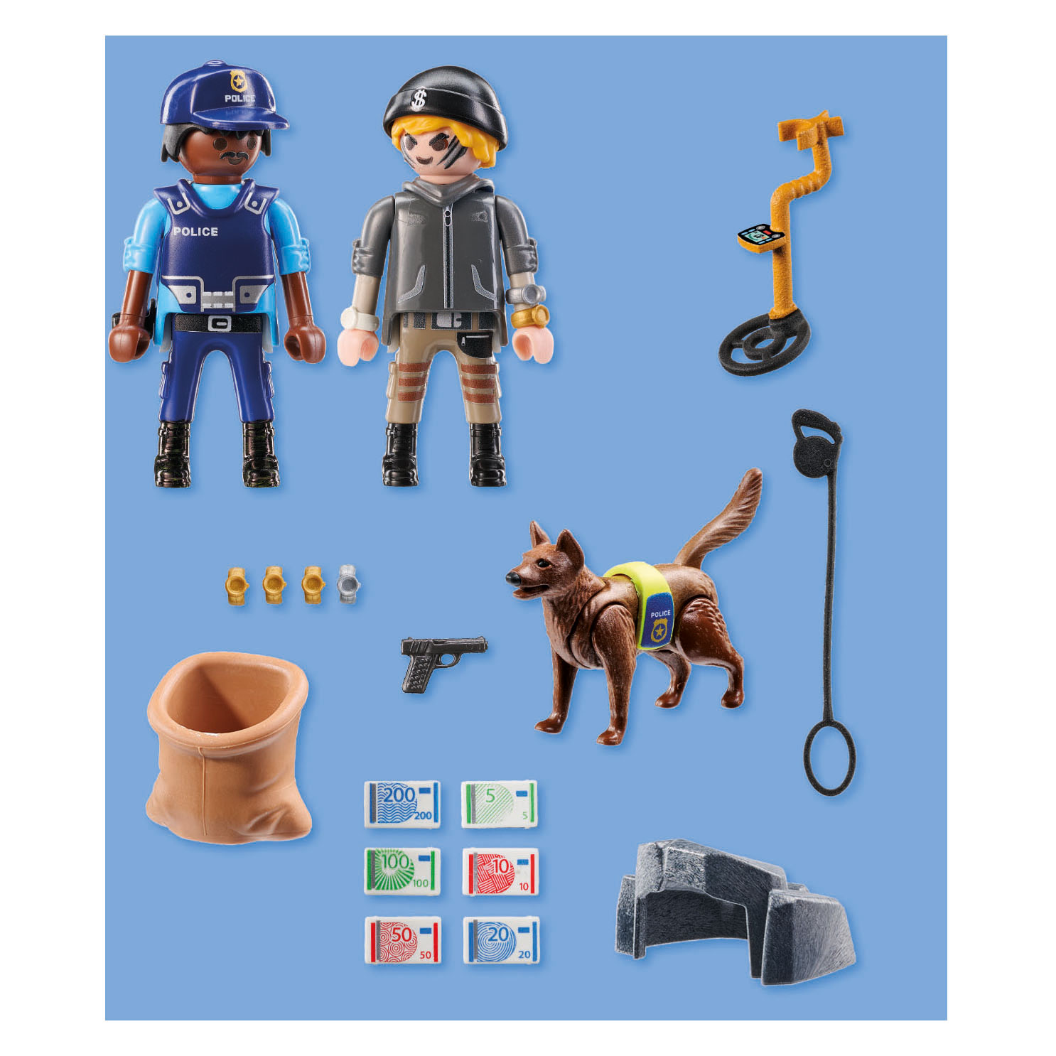 Playmobil Action Heroes Chien policier avec voleur - 71731