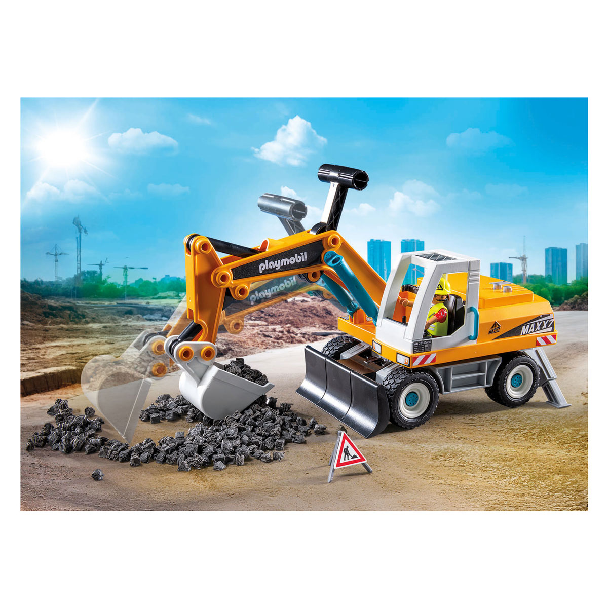 Pelleteuse géante Playmobil Action Heroes - 71749