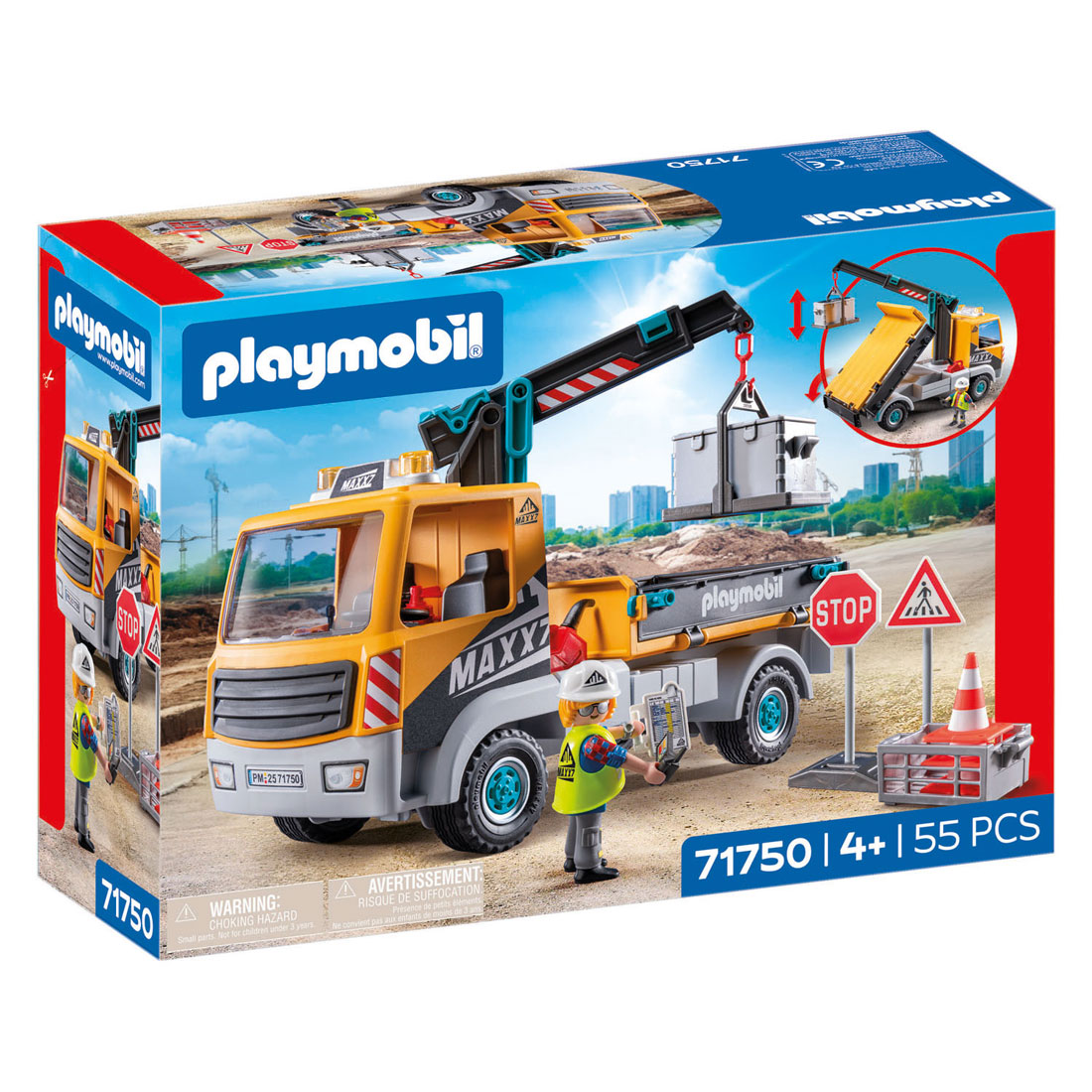 Camion Playmobil Action Heroes avec grue - 71750