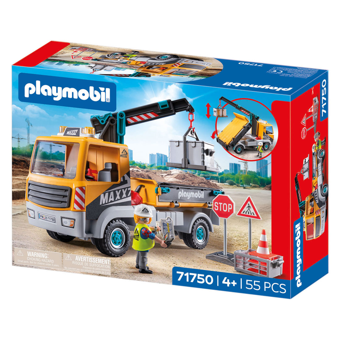 Camion Playmobil Action Heroes avec grue - 71750