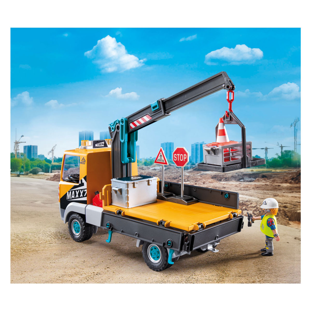 Camion Playmobil Action Heroes avec grue - 71750