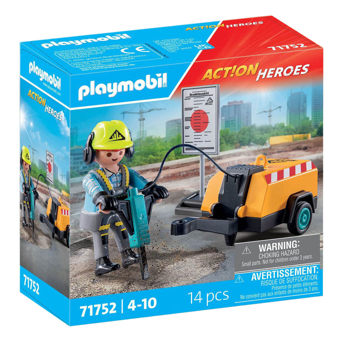 Playmobil Action Heroes Ouvrier du bâtiment - 71752