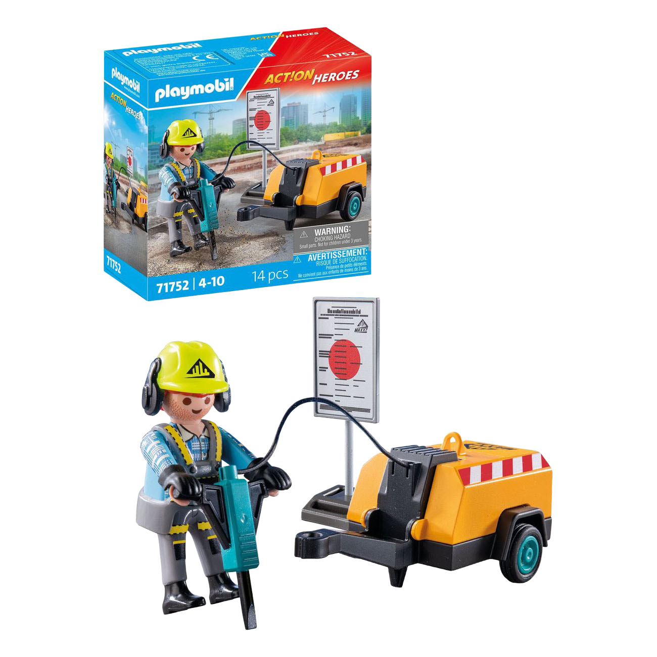 Playmobil Action Heroes Ouvrier du bâtiment - 71752