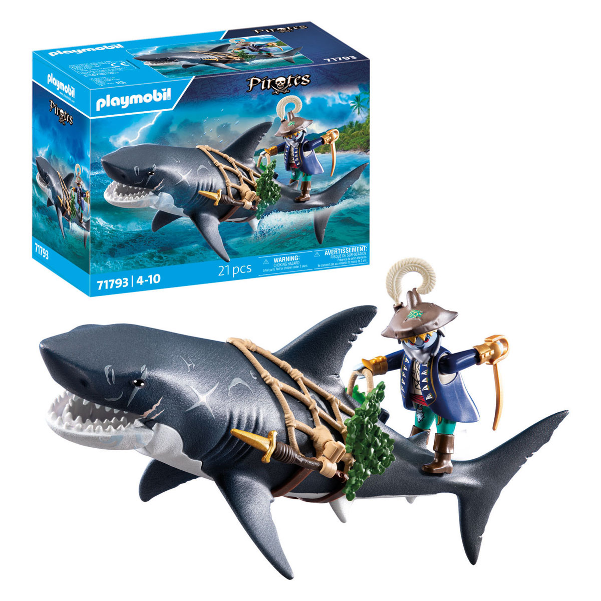 Playmobil Pirates Requin pèlerin avec pirate - 71793