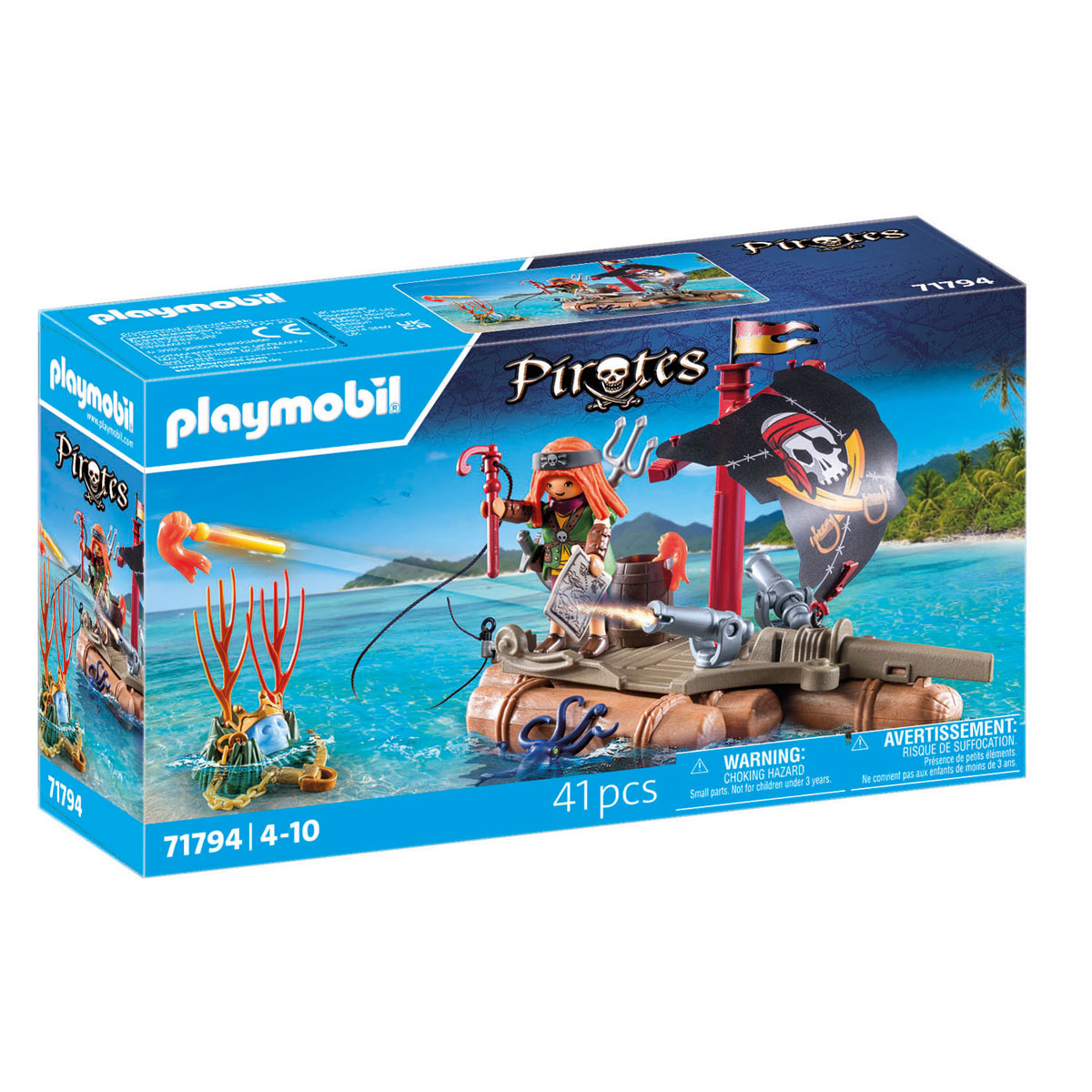 Playmobil Pirates Radeau de pirates avec trésor - 71793