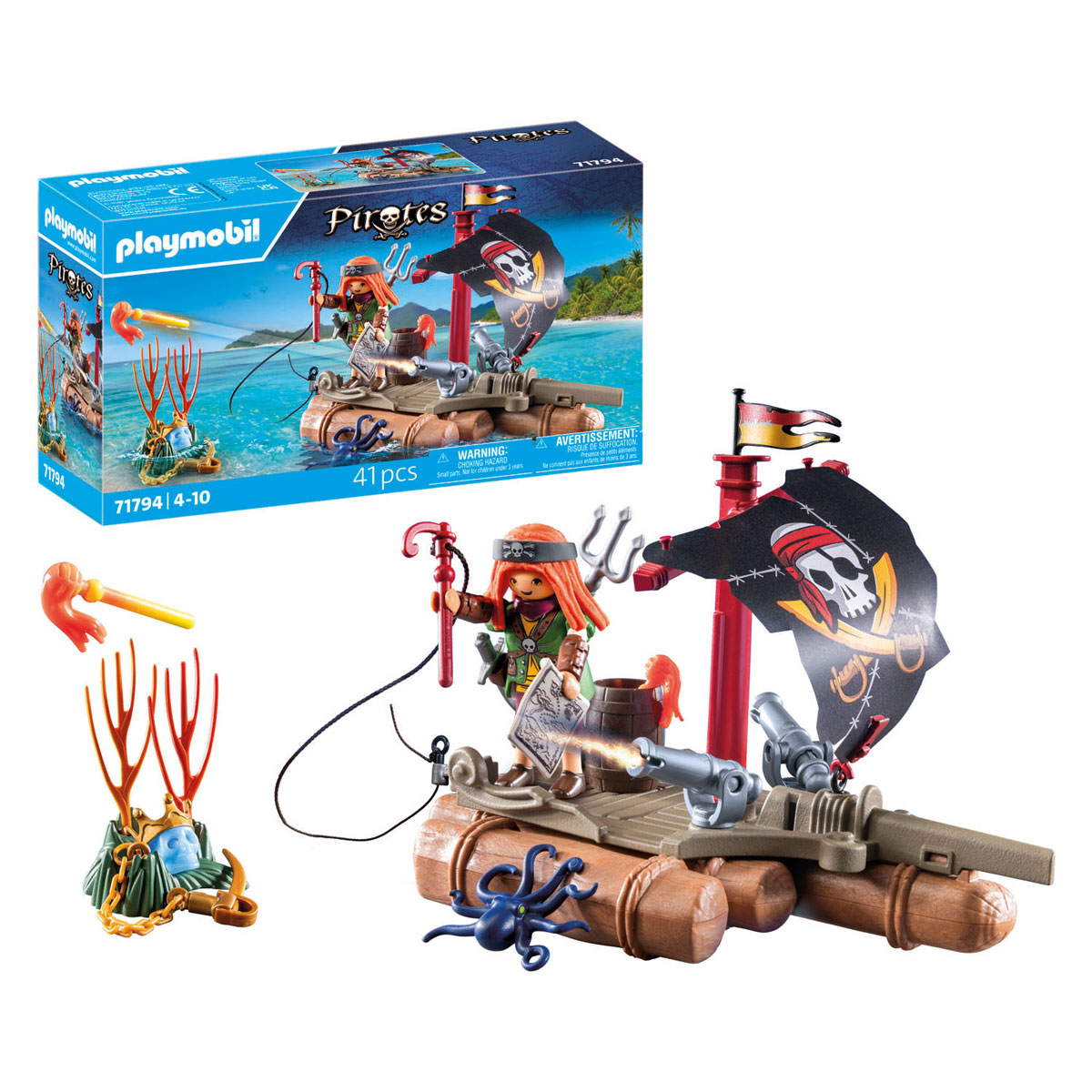 Playmobil Pirates Radeau de pirates avec trésor - 71793