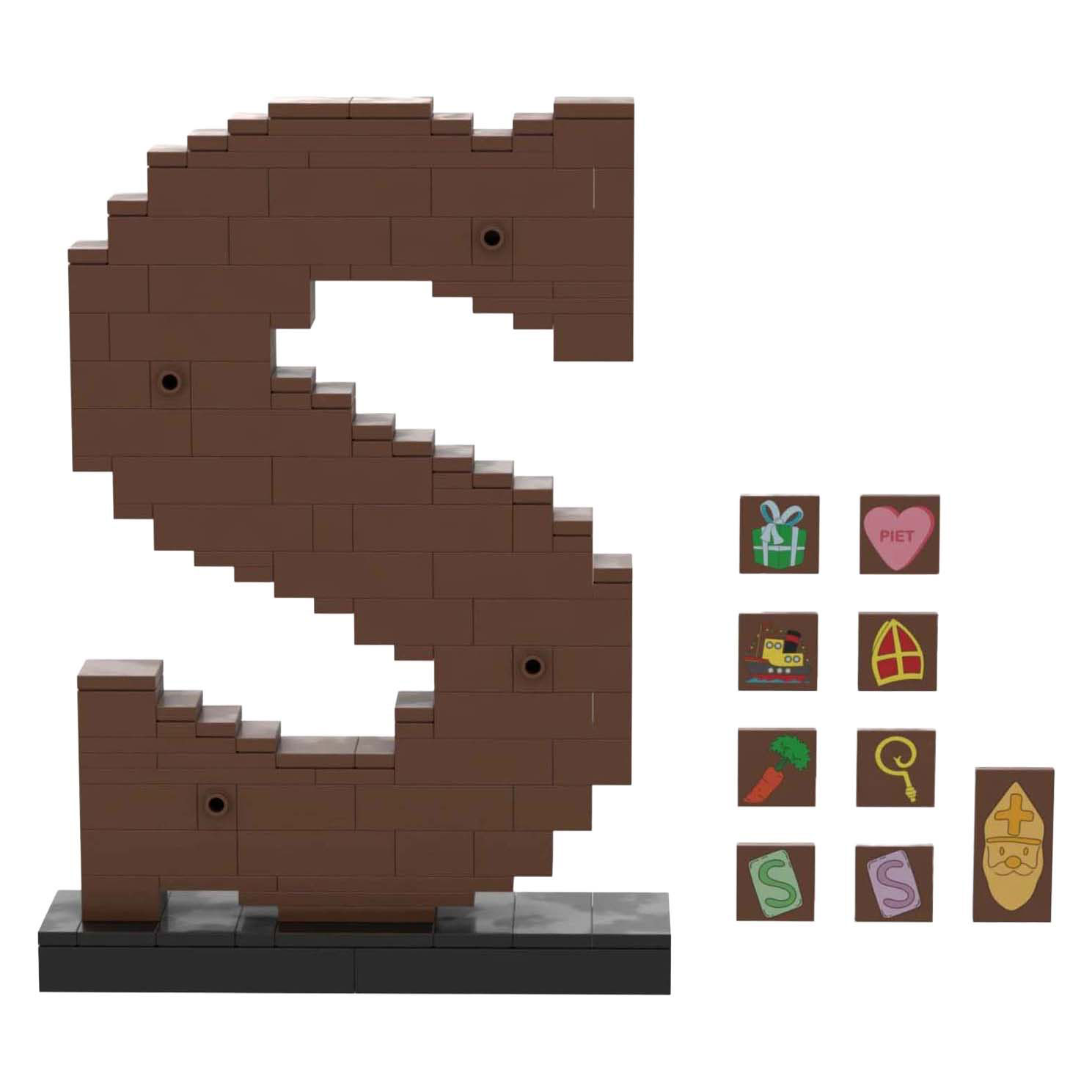 Bouwset Bouw je eigen Chocoladeletter - 174st.