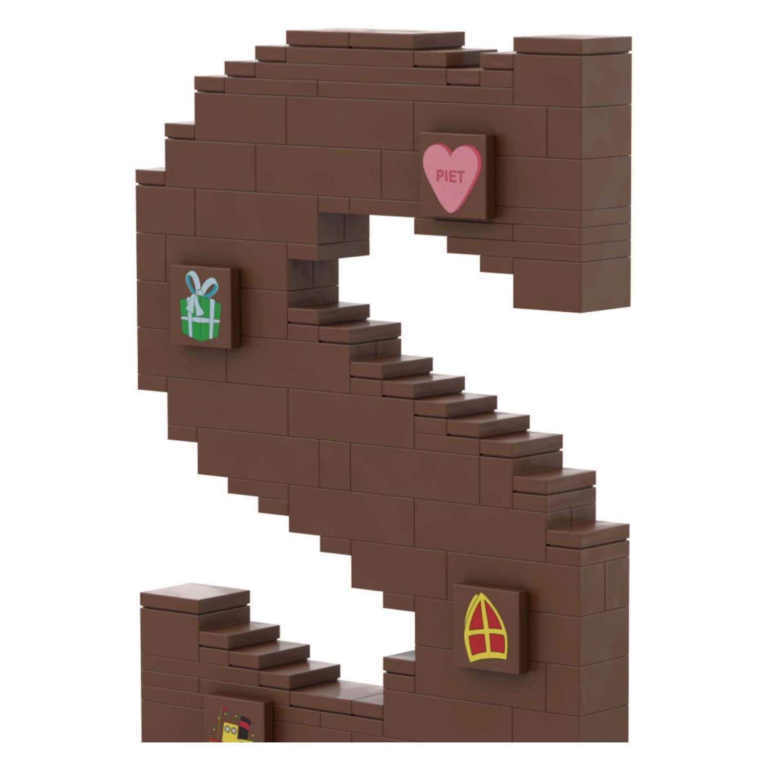 Bouwset Bouw je eigen Chocoladeletter - 174st.