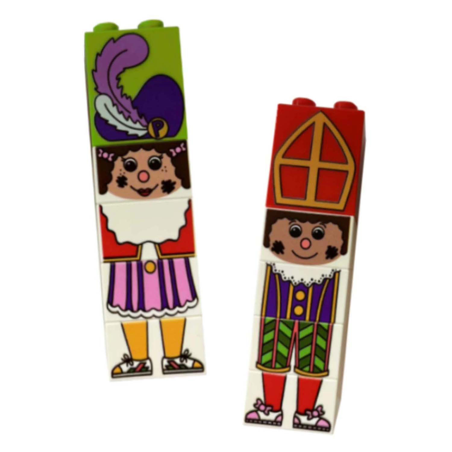 Bouwset Juior Sint en Piet Schoorsteen met Pakjes - 27st.