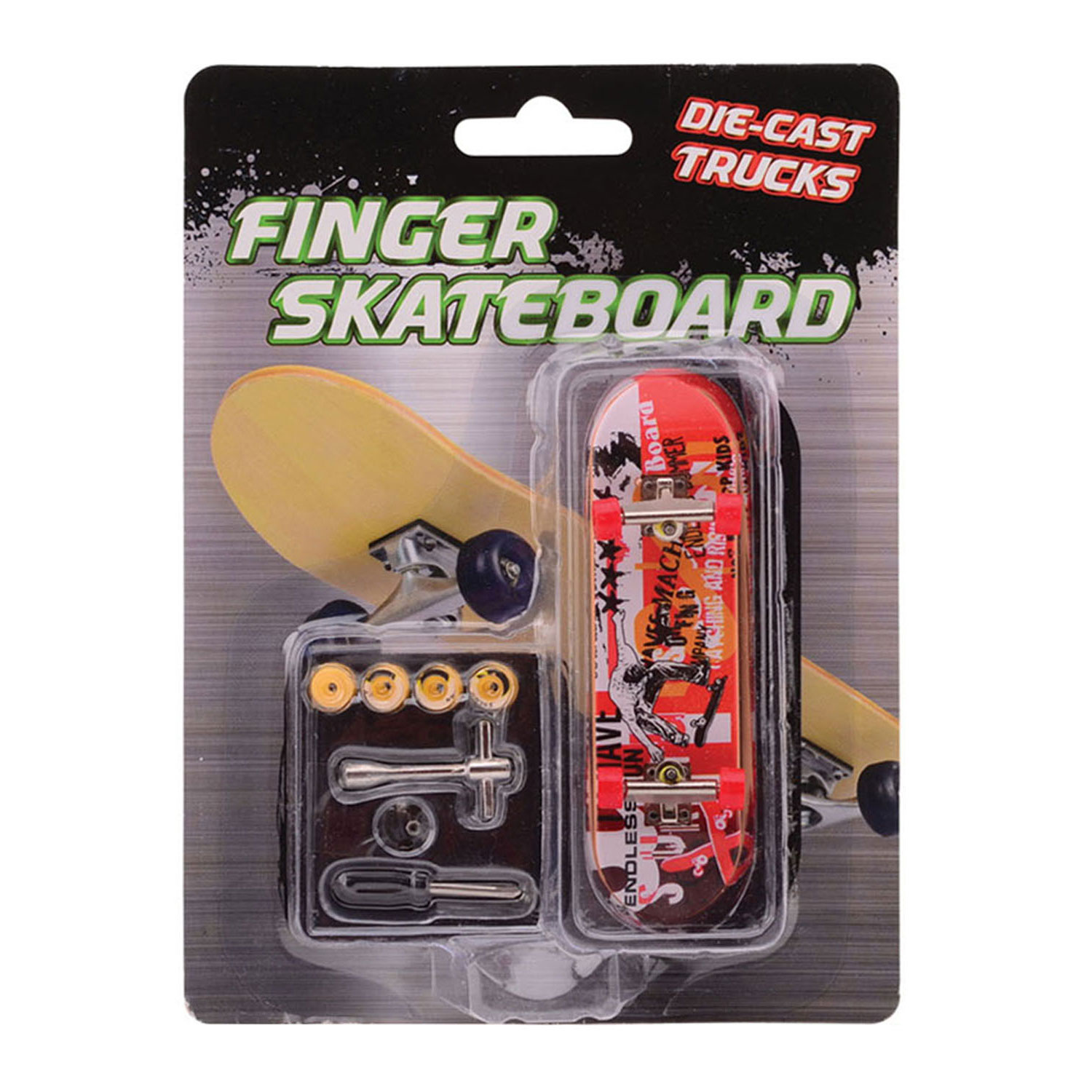 Skateboard à doigts avec accessoires