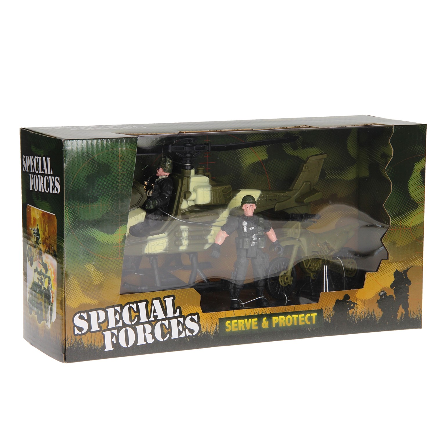 Army Forces Speelset - Helikopter en Motor