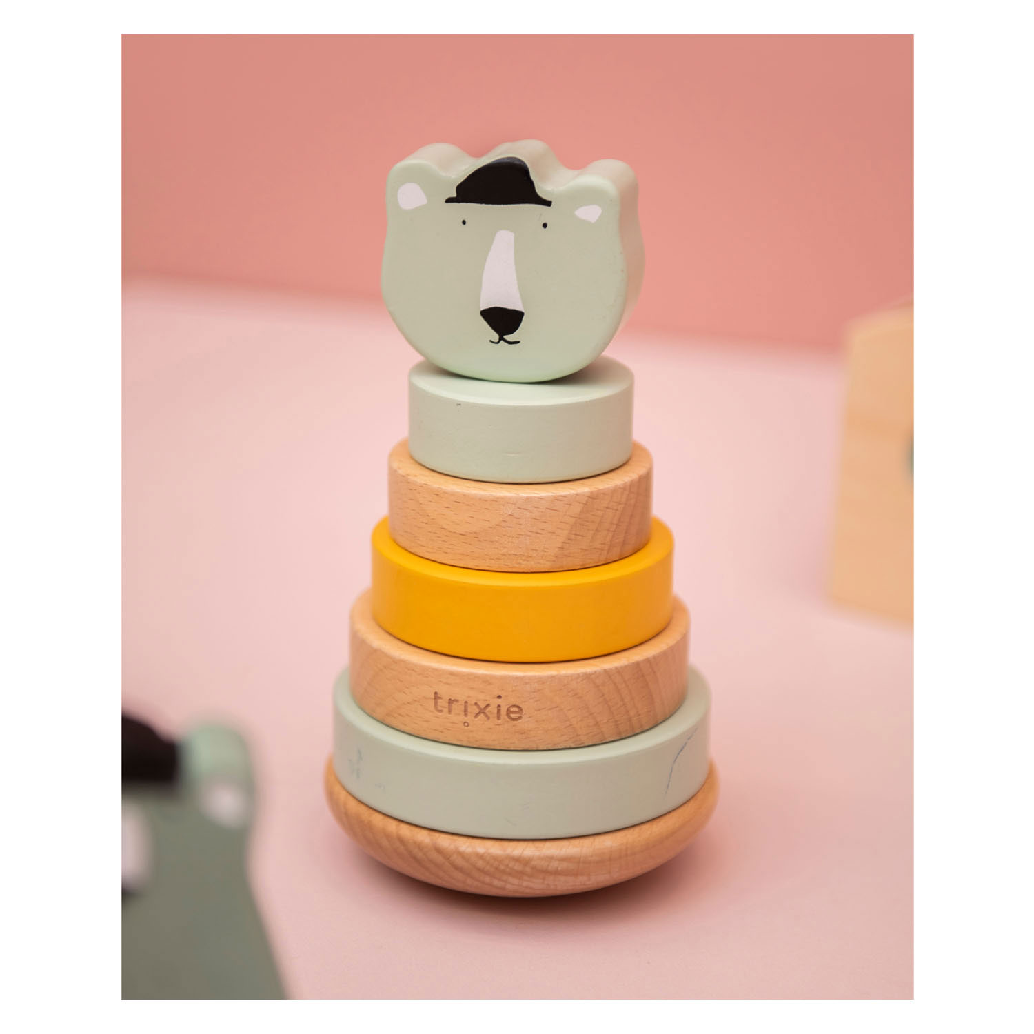 Trixie Stapelspielzeug aus Holz – Mr. Eisbär, 7 Teile.