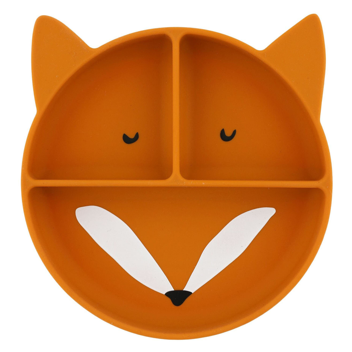 Trixie Siliconen Bord met Vakjes en Zuignap  - Mr. Fox