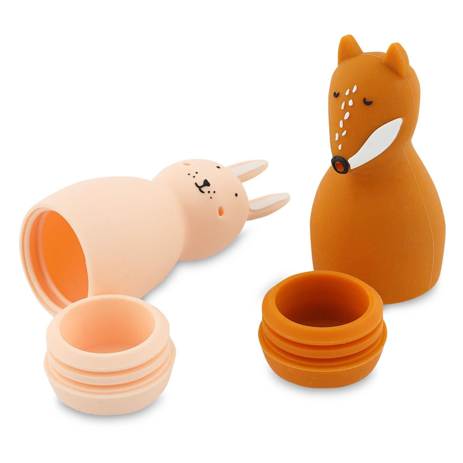 Trixie Badspeelgoed Squeezy Dieren  - Mrs. Rabbit & Mr. Fox