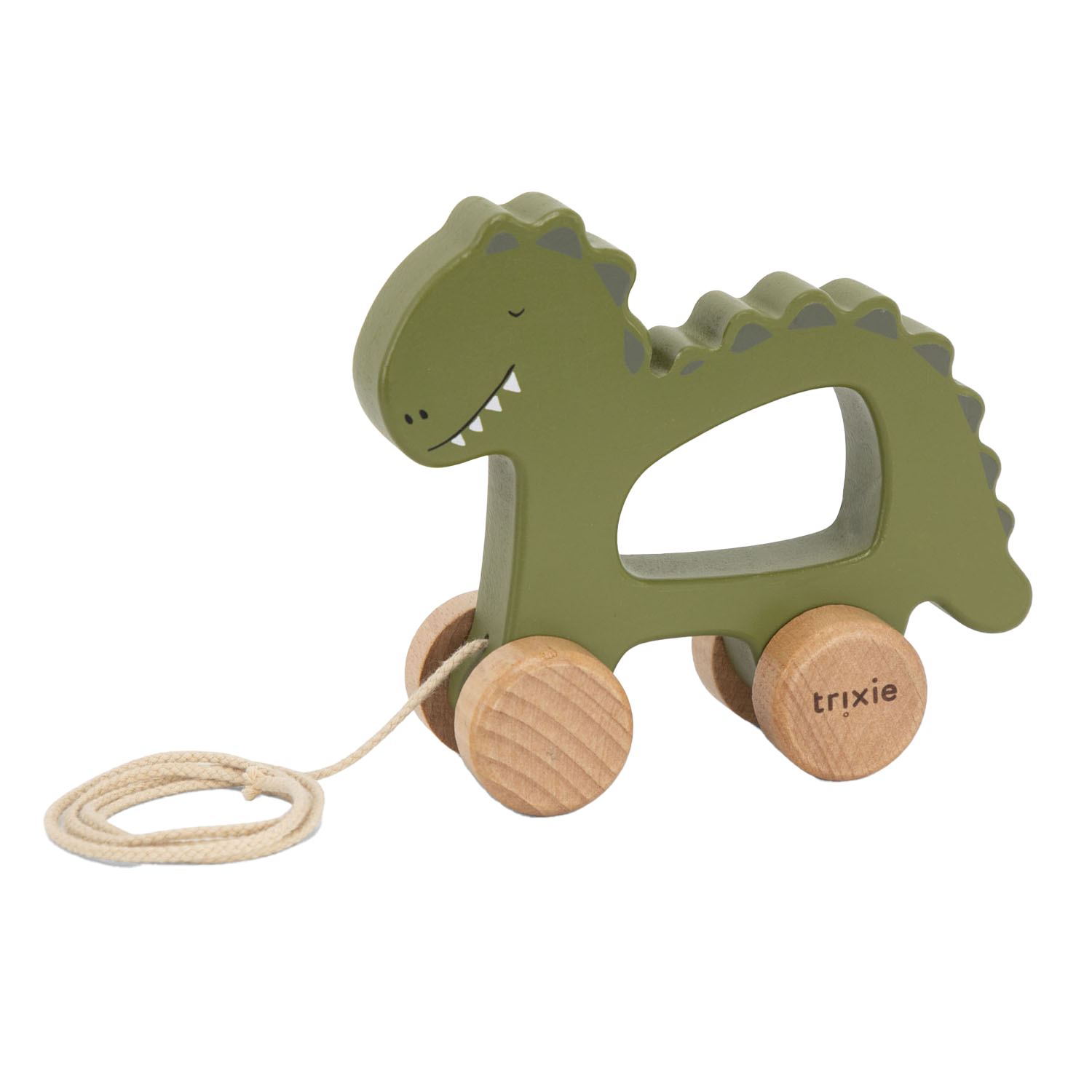 Figurine à tirer en bois Trixie - M. Dinosaure