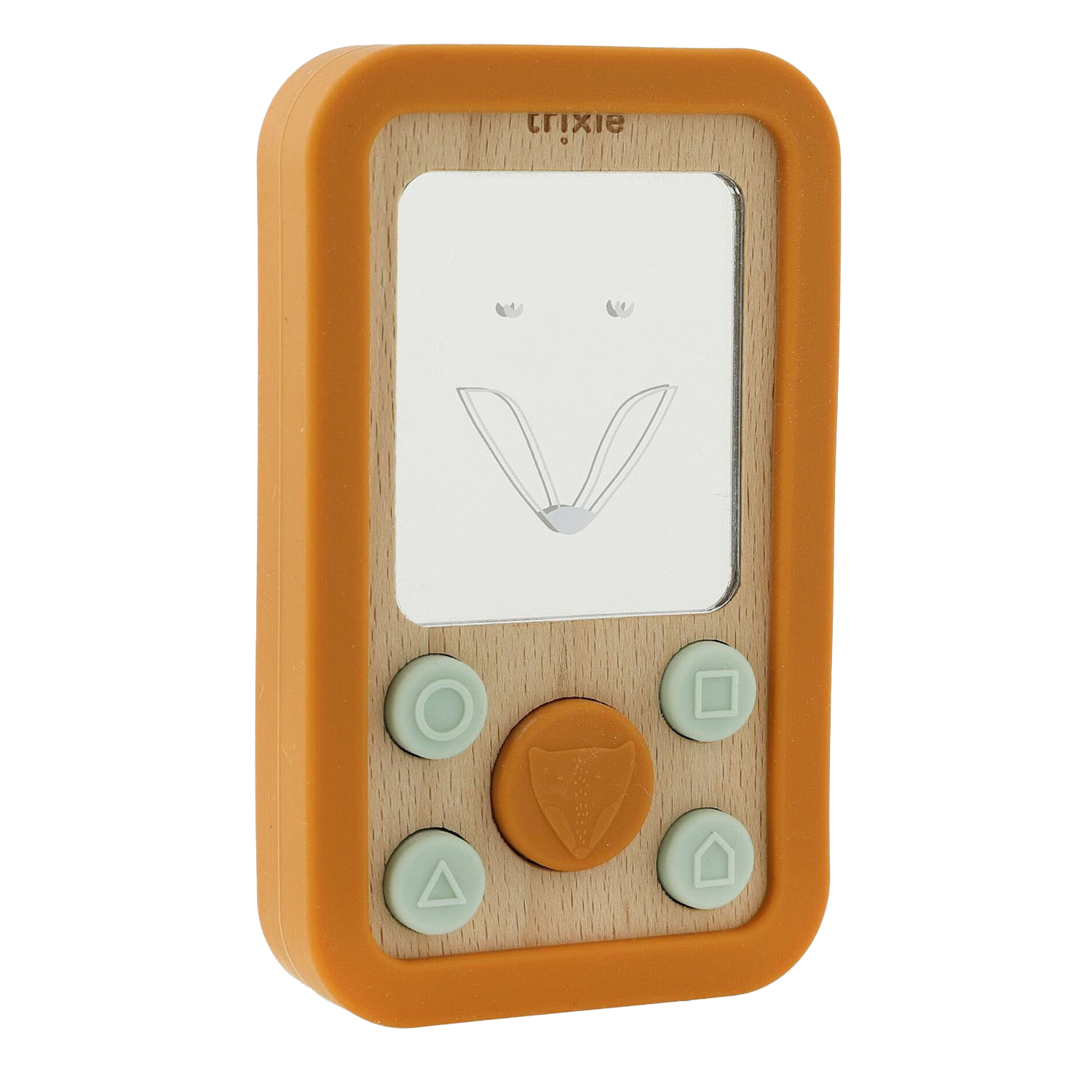 Trixie Houten Siliconen Baby Telefoon  - Mr. Fox