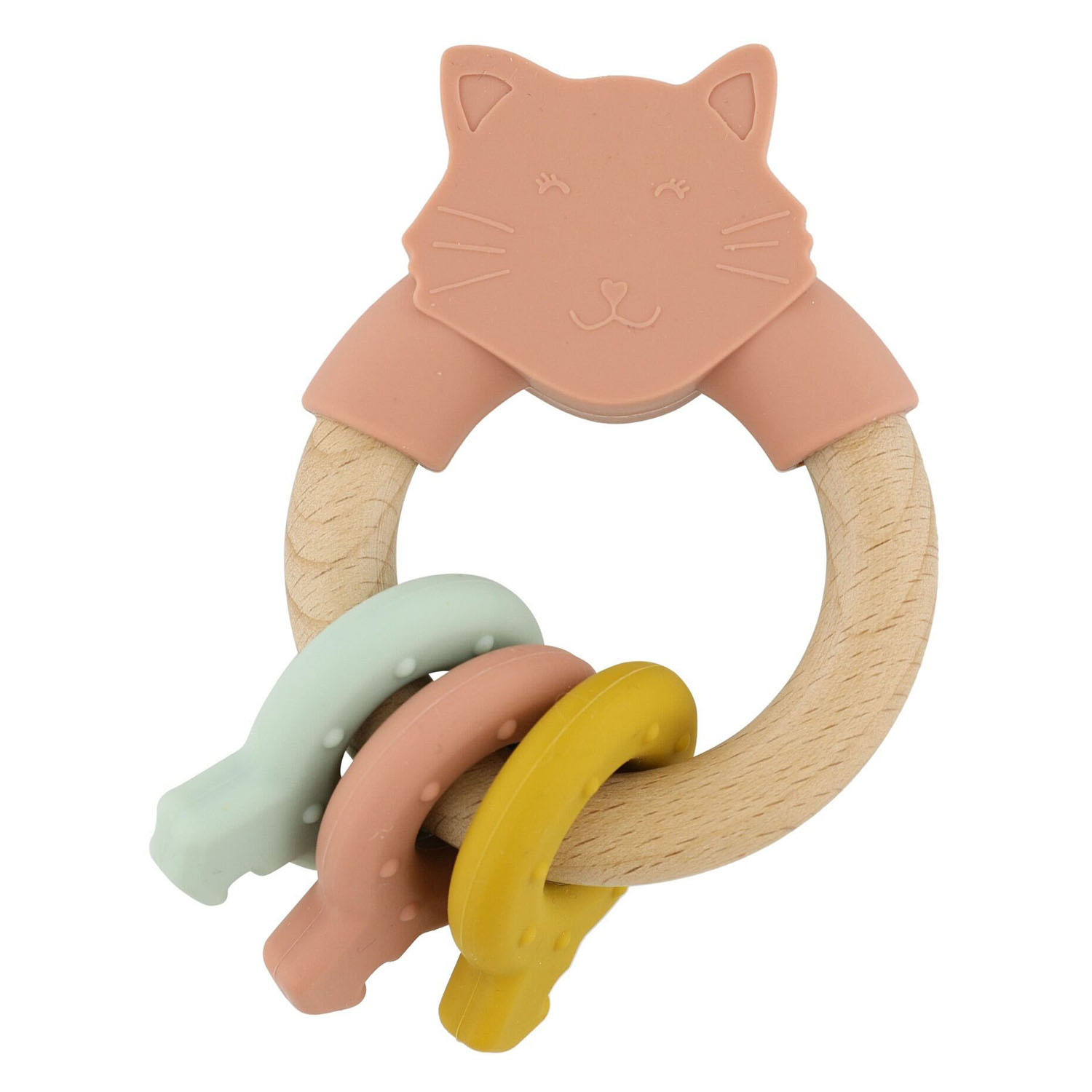 Anneau d'activité en bois et silicone Trixie - Mme. Chat