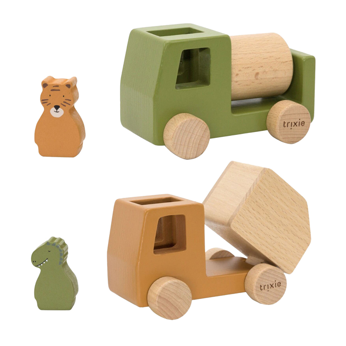 Trixie Camions animaux en bois, 4 pcs.