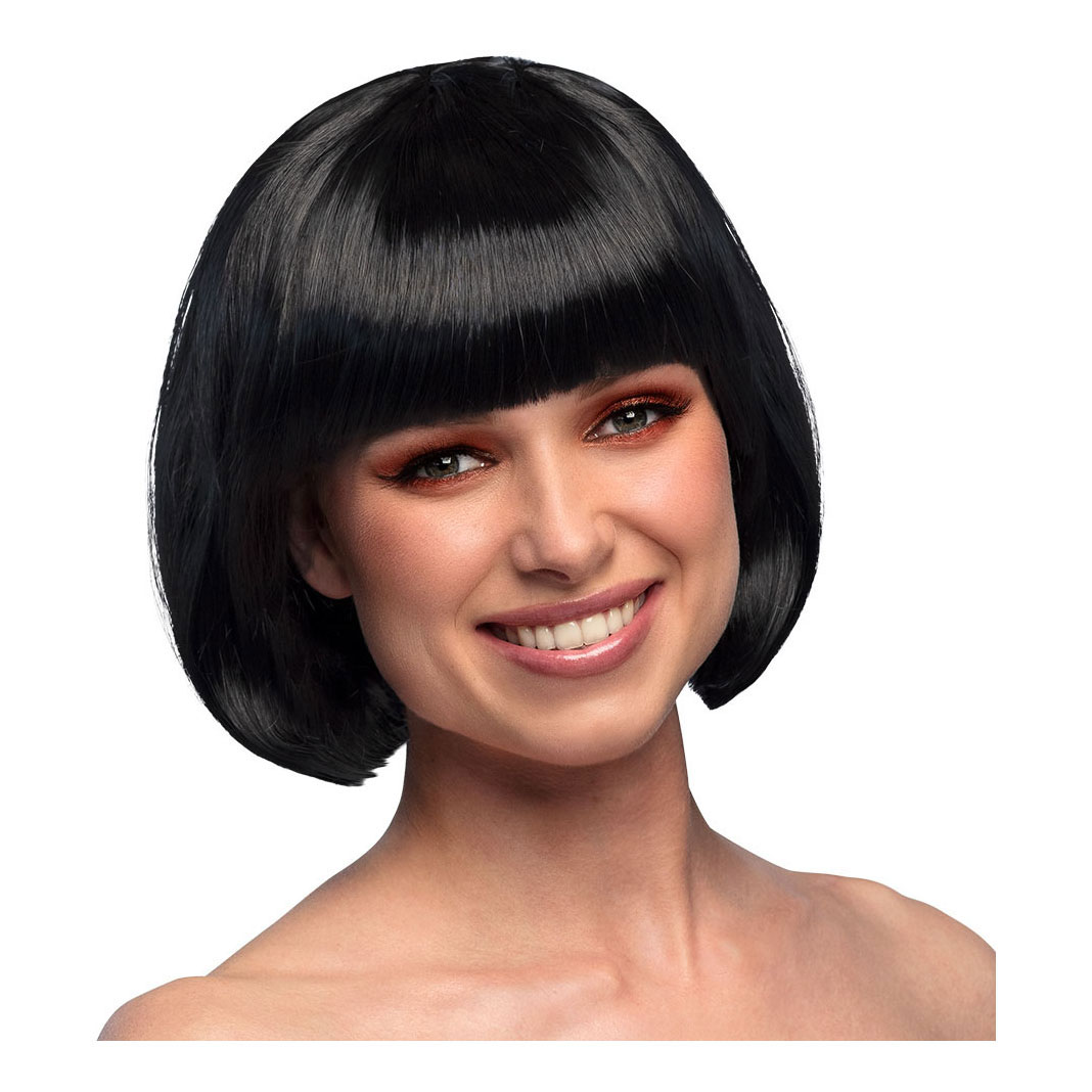 Perruque noire de cabaret