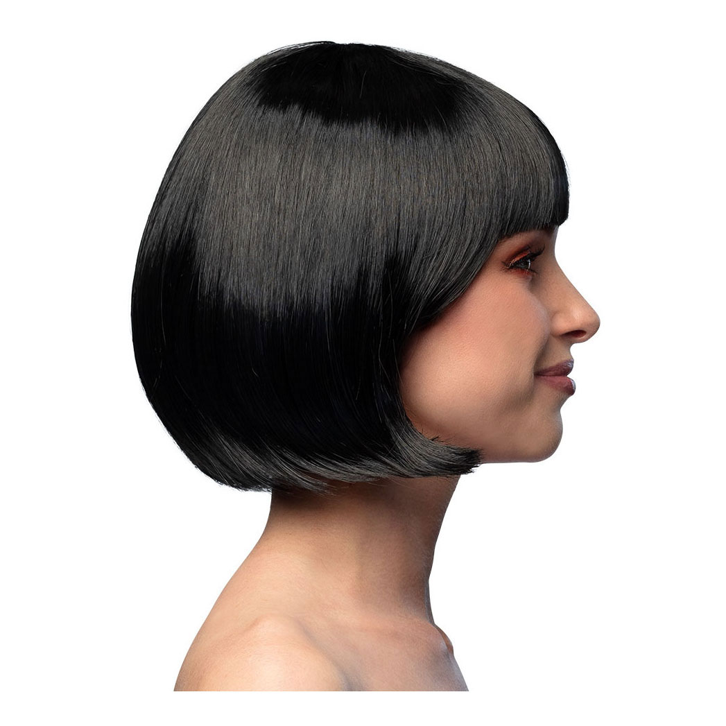 Perruque noire de cabaret