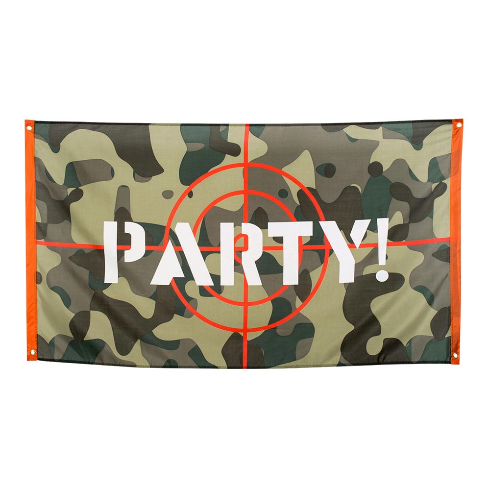 Camouflage Vlag 'Party!'