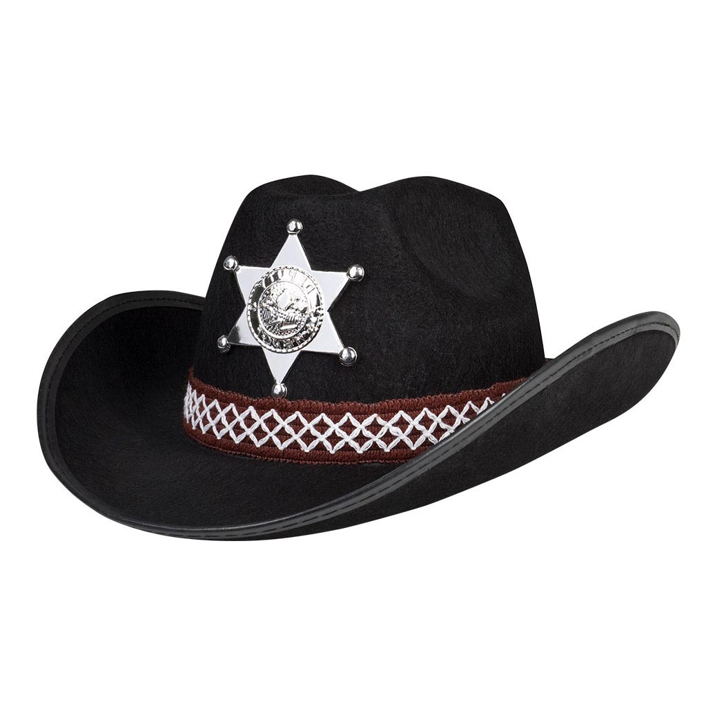 Kinderhoed Sheriff Zwart