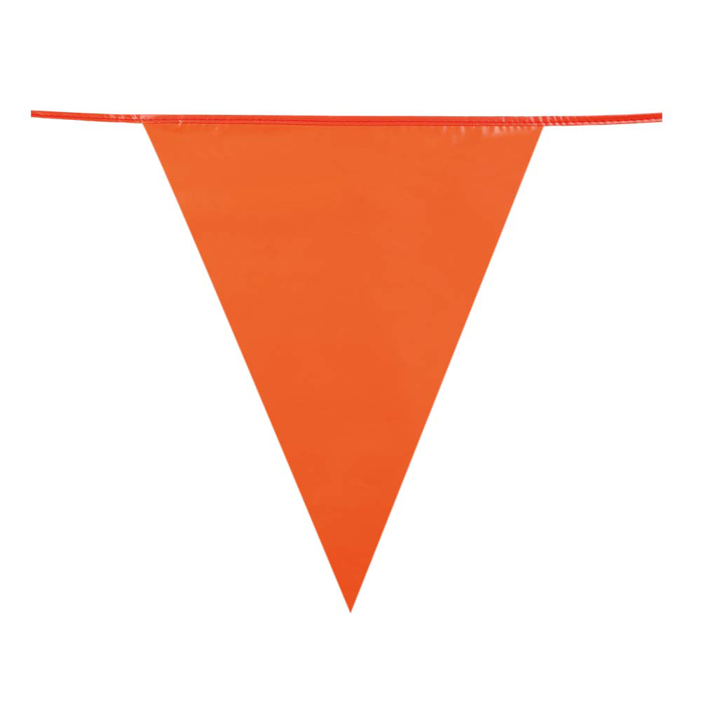 Orangefarbene Flaggenlinie, 10 m.