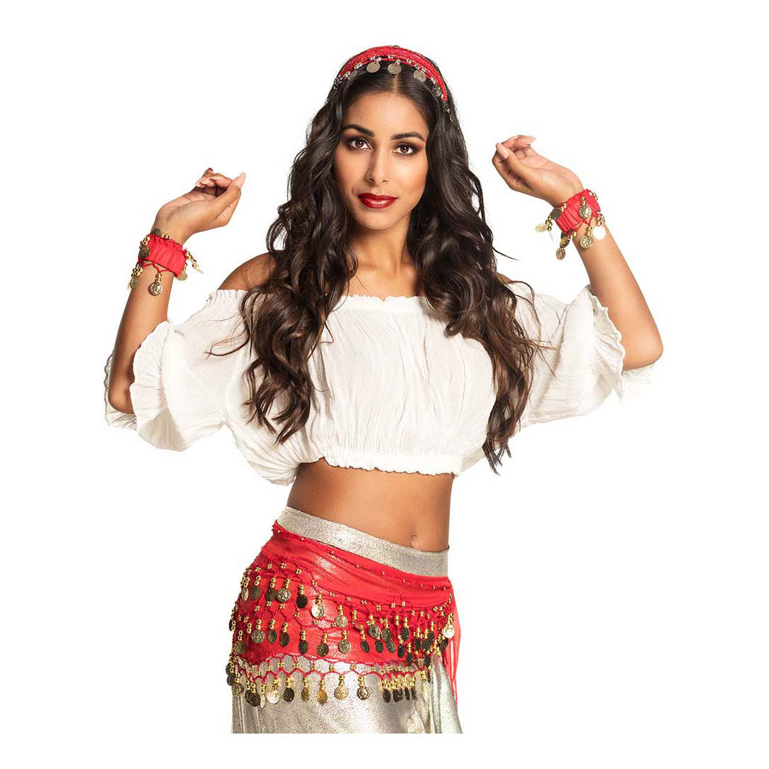 Belly Dance Set Rood, 3dlg.