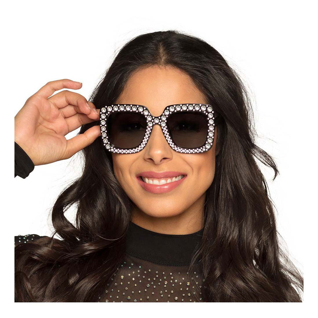 Partybril Bling Bling Zwart
