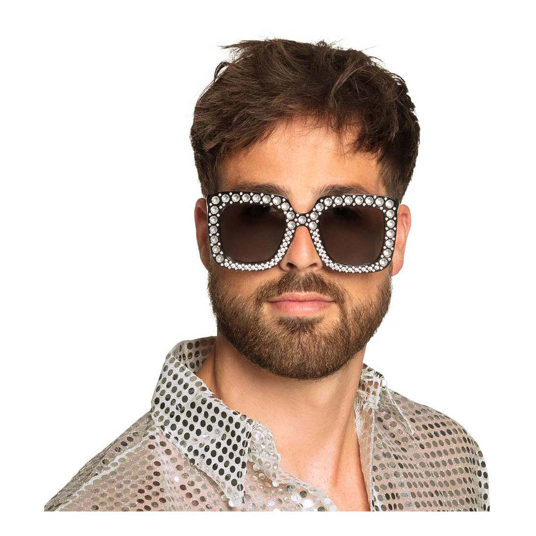 Partybril Bling Bling Zwart