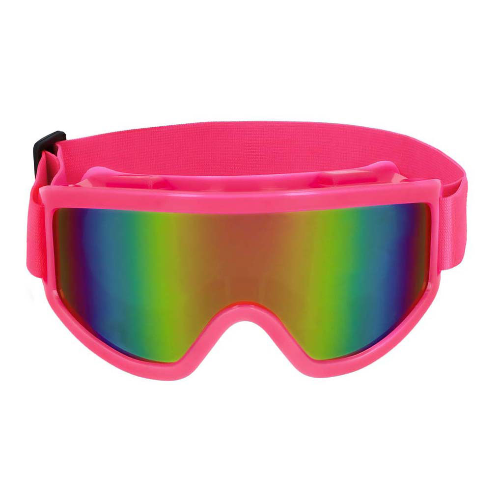 Lunettes de ski Party rose fluo