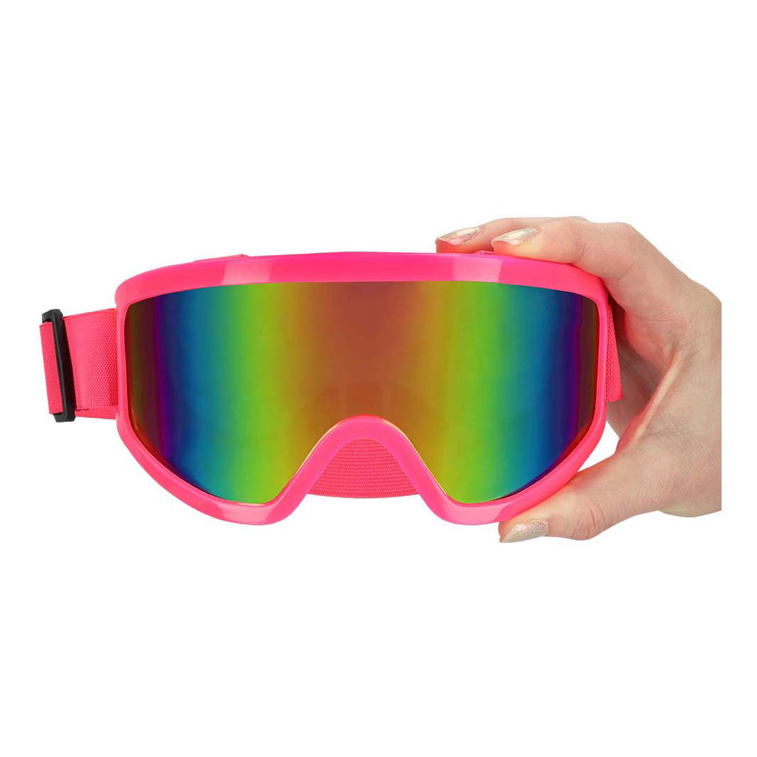 Lunettes de ski Party rose fluo