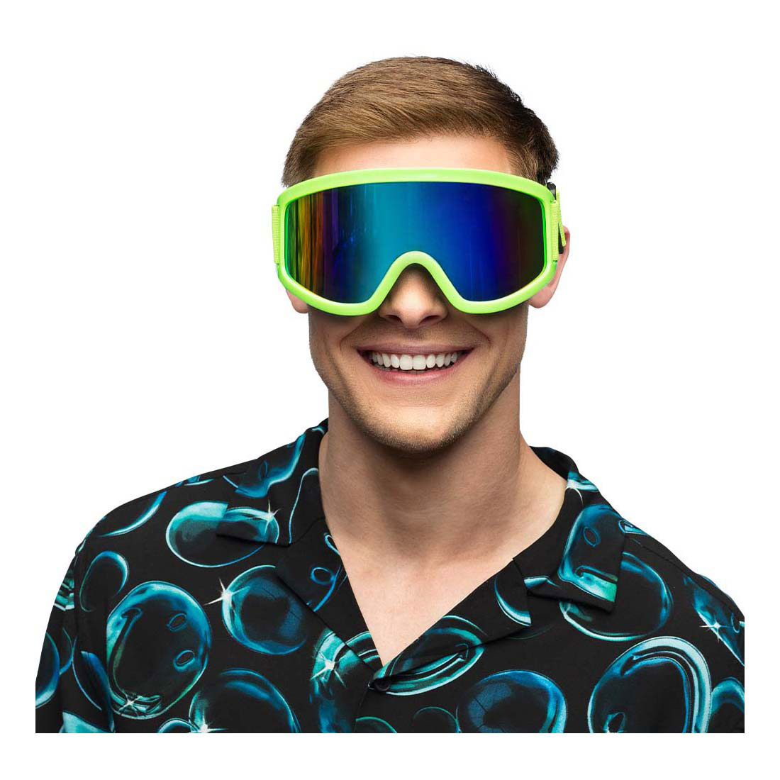 Party Skibril Neon Groen