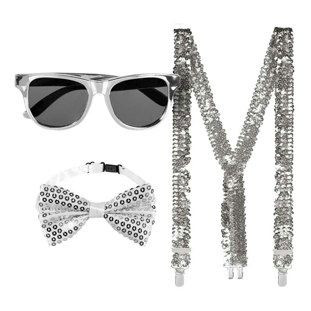 Ensemble d'accessoires argenté