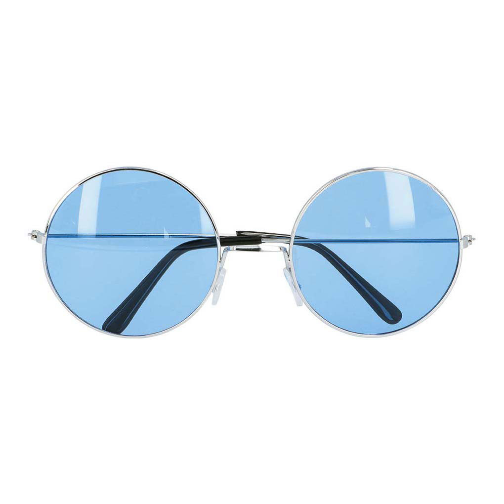 Partybril Hippie XL Blauw