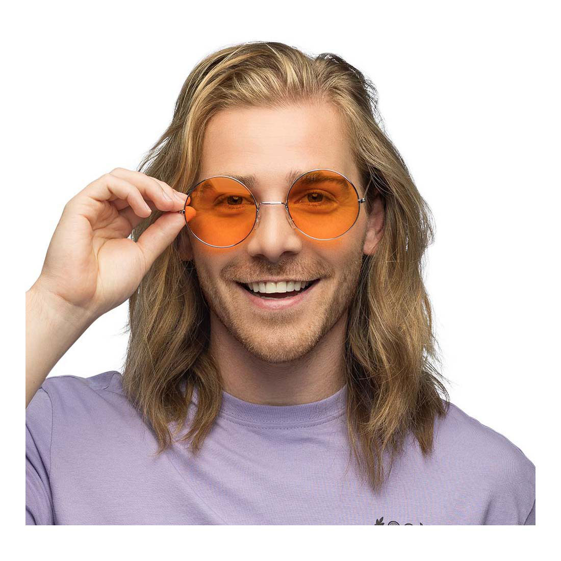 Lunettes de fête Hippie XL Orange