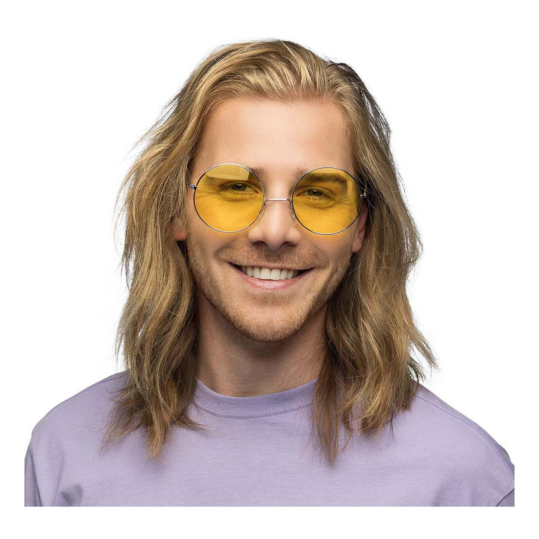 Lunettes de fête Hippie XL Jaune
