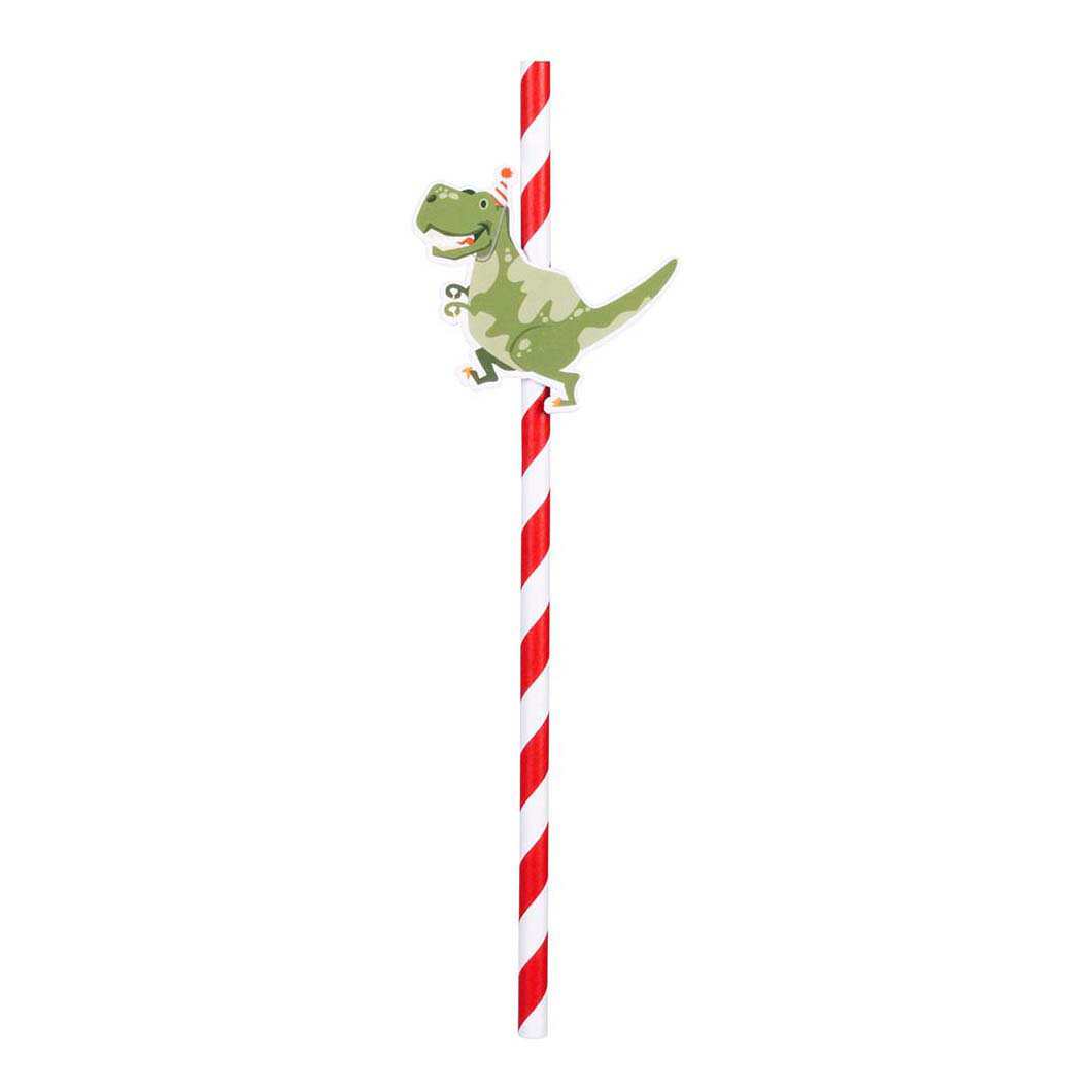 Papieren Rietjes Dino, 6dlg.