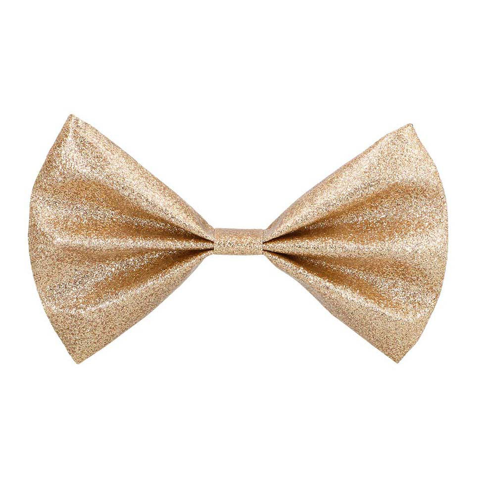Nœud papillon pailleté doré