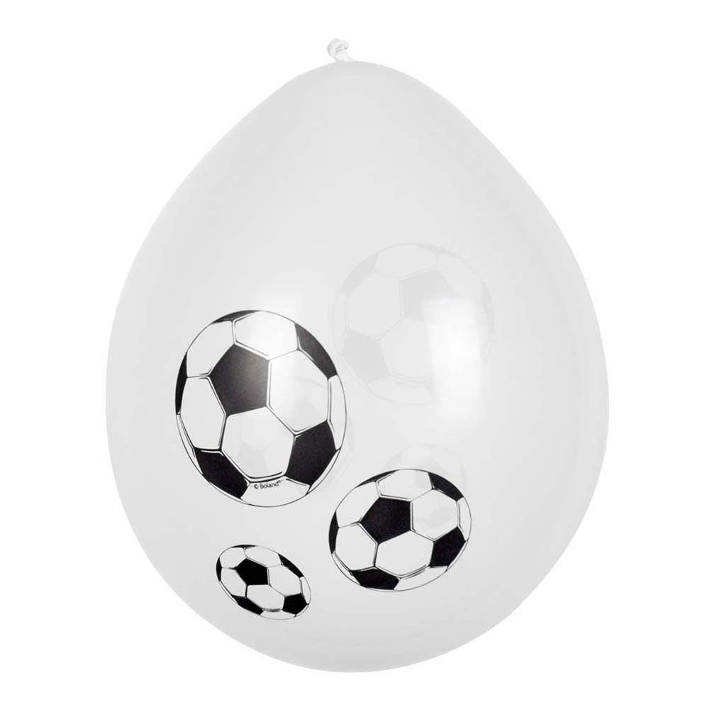Latex Ballonnen Voetbal 25cm, 6st.