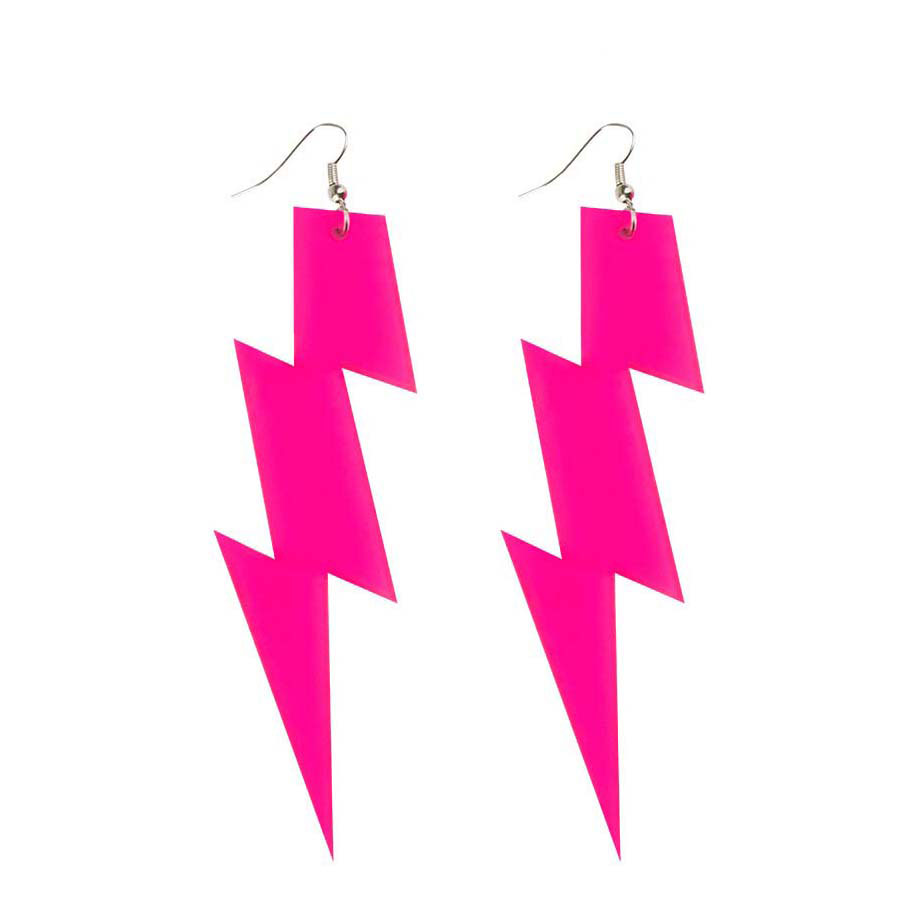Boucles d'oreilles Flash Rose Néon
