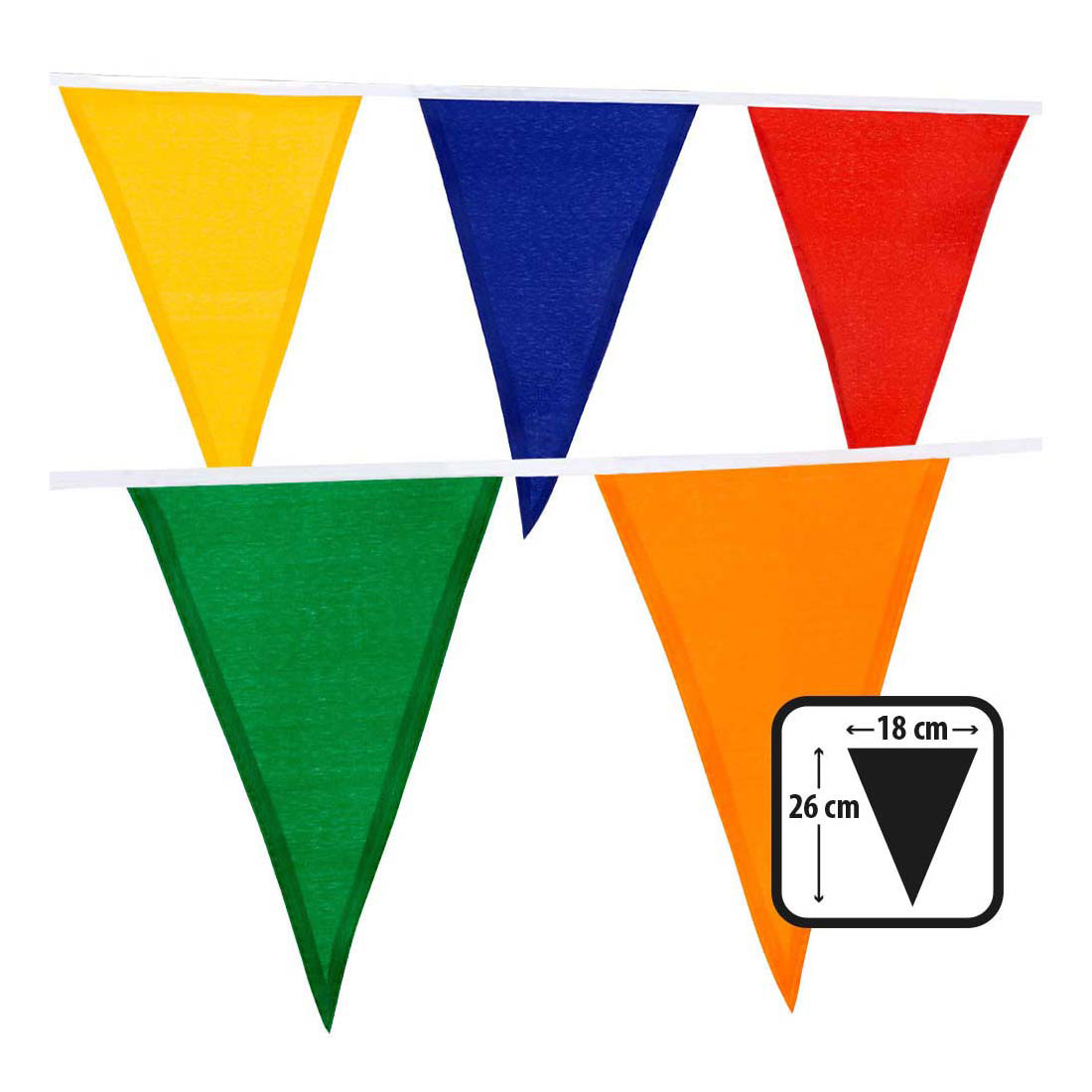 Polyester Kleurrijke Vlaggenlijn 10m