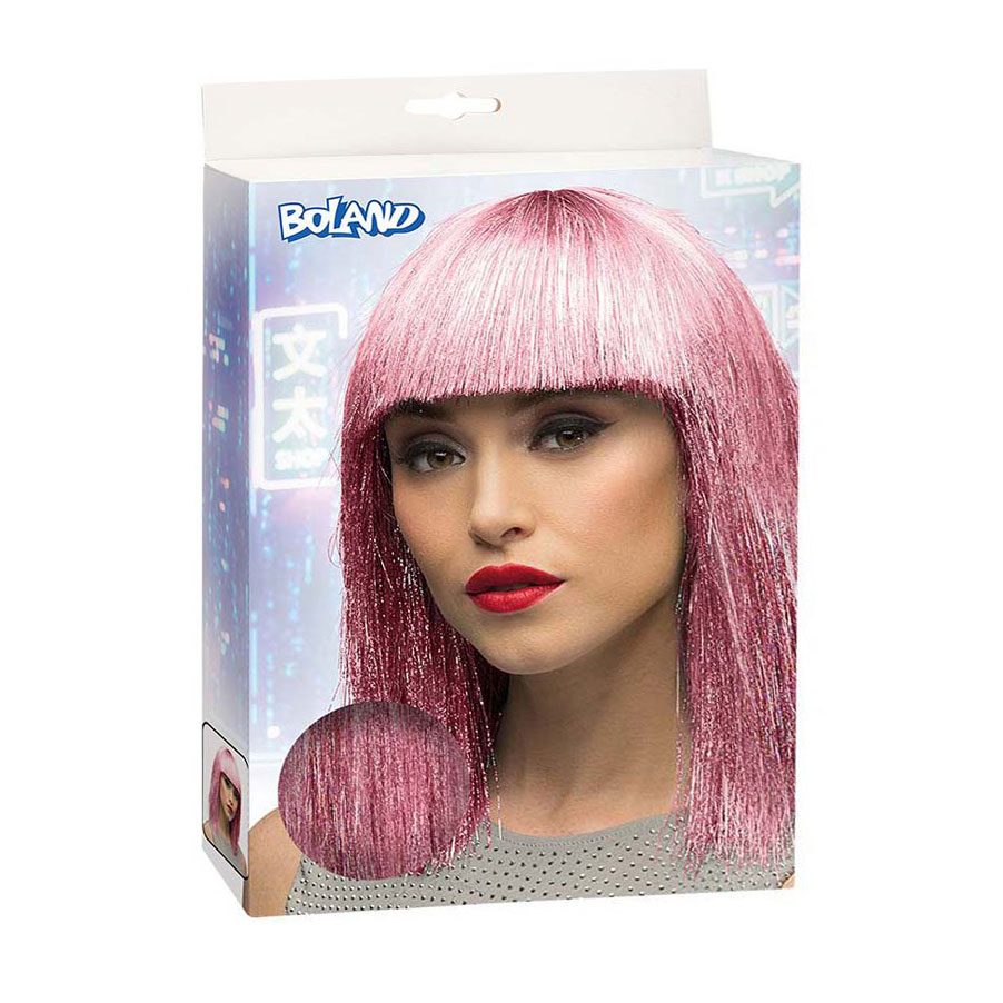 Perruque rose folle