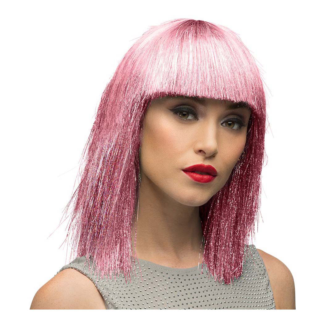 Perruque rose folle