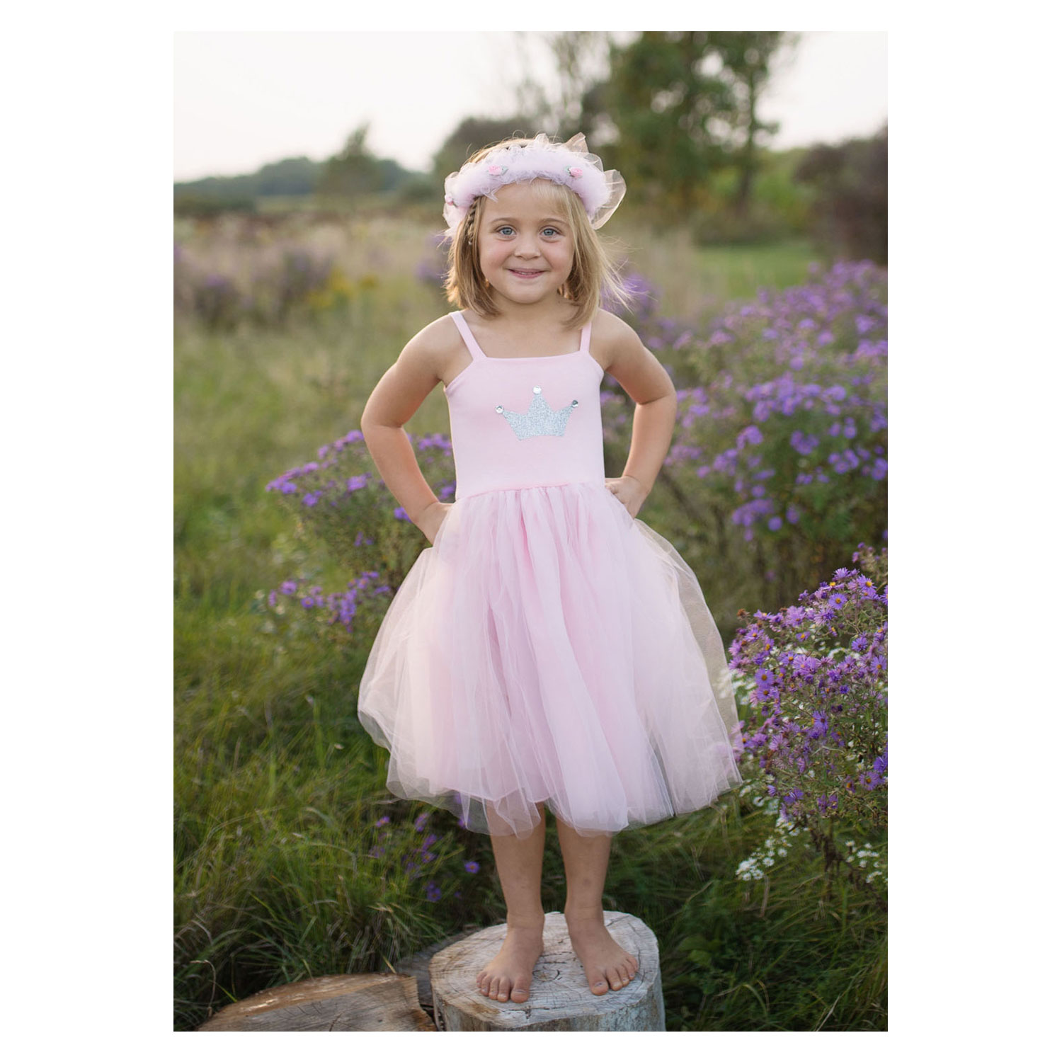 Robe de déguisement Princesse Rose, 3-4 ans