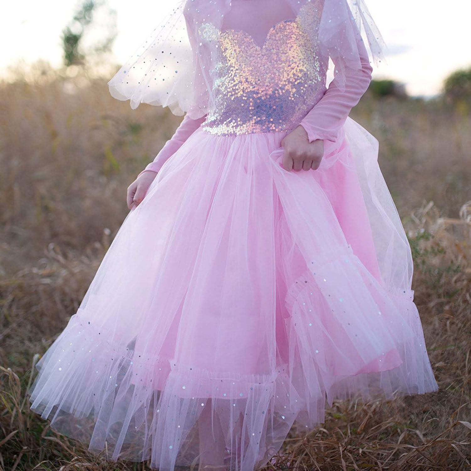 Robe de princesse rose élégante, 7-8 ans